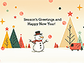 Christmas eCards Design (Snowman Greetings)