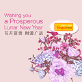 Chinese New Year eCards Design (Blossom Flower)